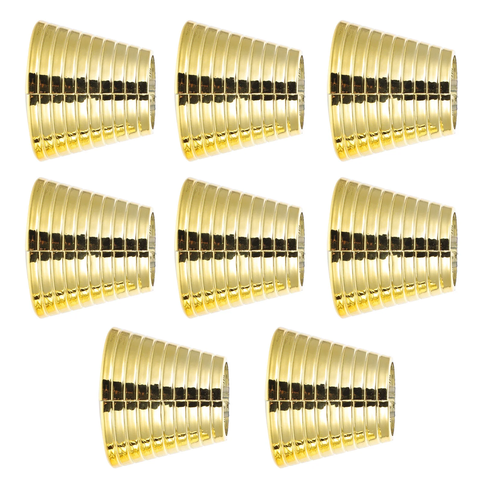 

8 Pcs Hair Ties Ponytail Gold Clips Band Cuff Golden Abs Decoration Girls Accessories