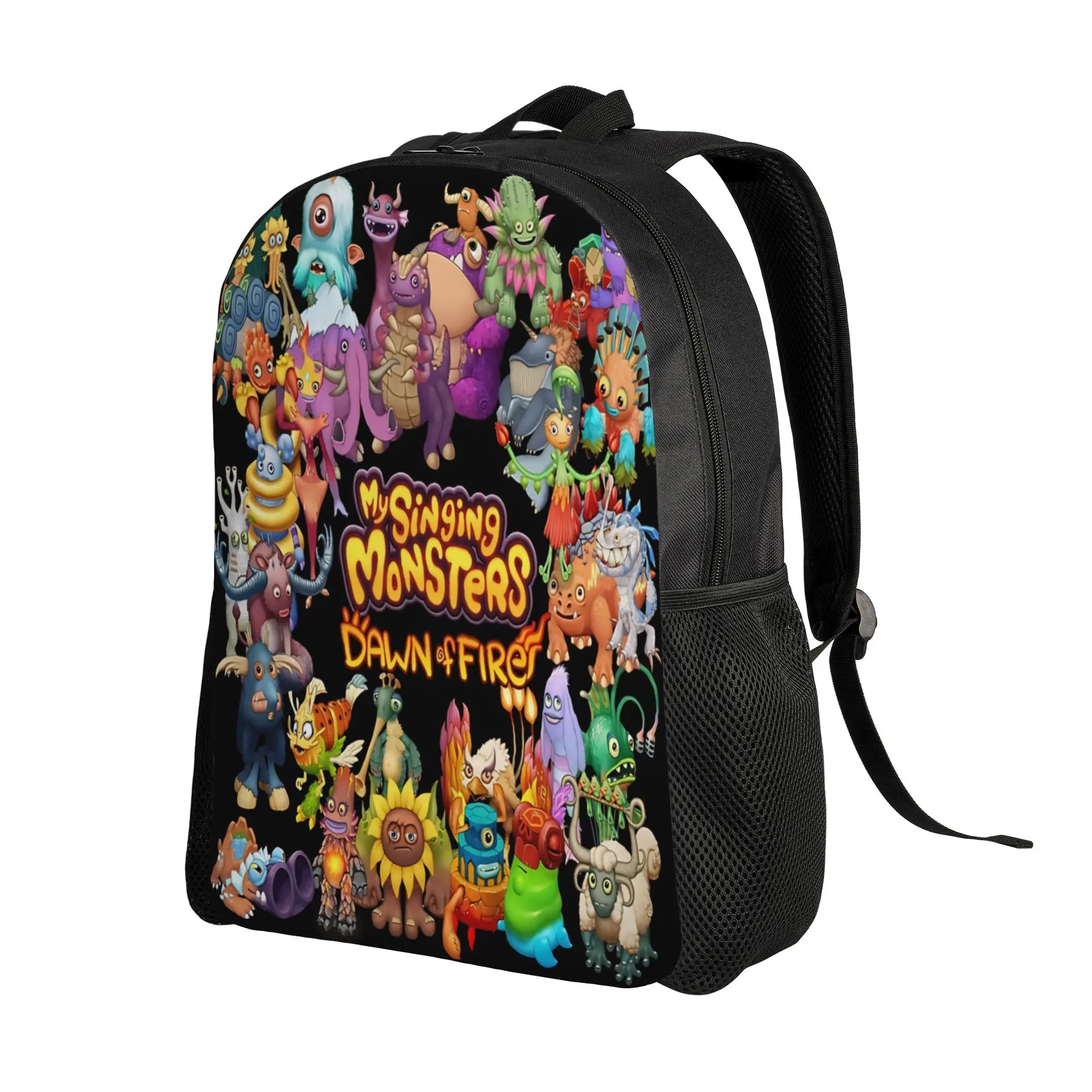 My Singing Monsters Fire Backpack  Outdoor Style Backpacks Boy Novelty School Bags High Quality Large Rucksack