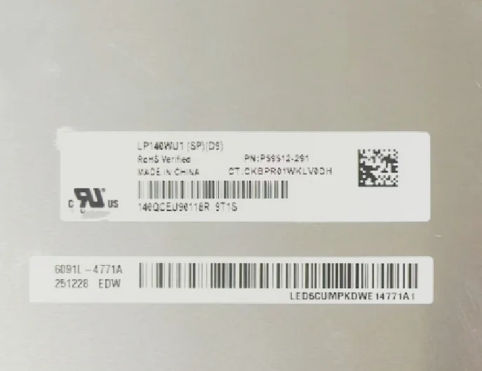 LP140WU1-SPD9 14.0'' Laptop LCD Screen Display Panel Matrix 1920*1200 EDP 30 Pins