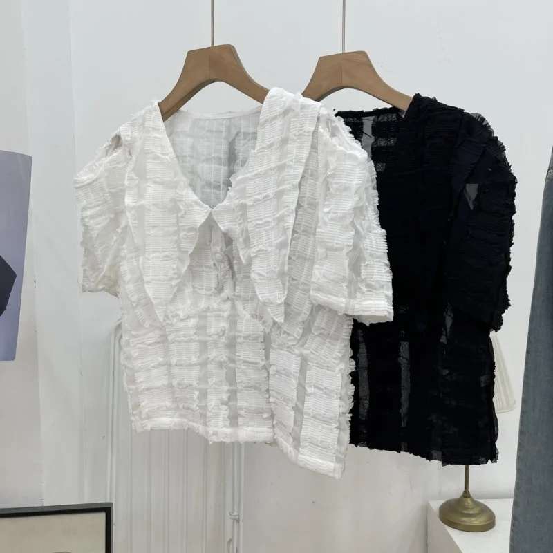 

Корейский Sle ort Sve irt, универсальная летняя новинка, повседневный топ длиной, женская блузка премиум-класса Faion