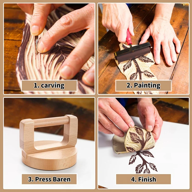 AD23-деревянные блоки, принадлежности для печати, инструмент для тиснения, идеально подходит для печати блоков, линорез, рукоделие, скрапбукинга