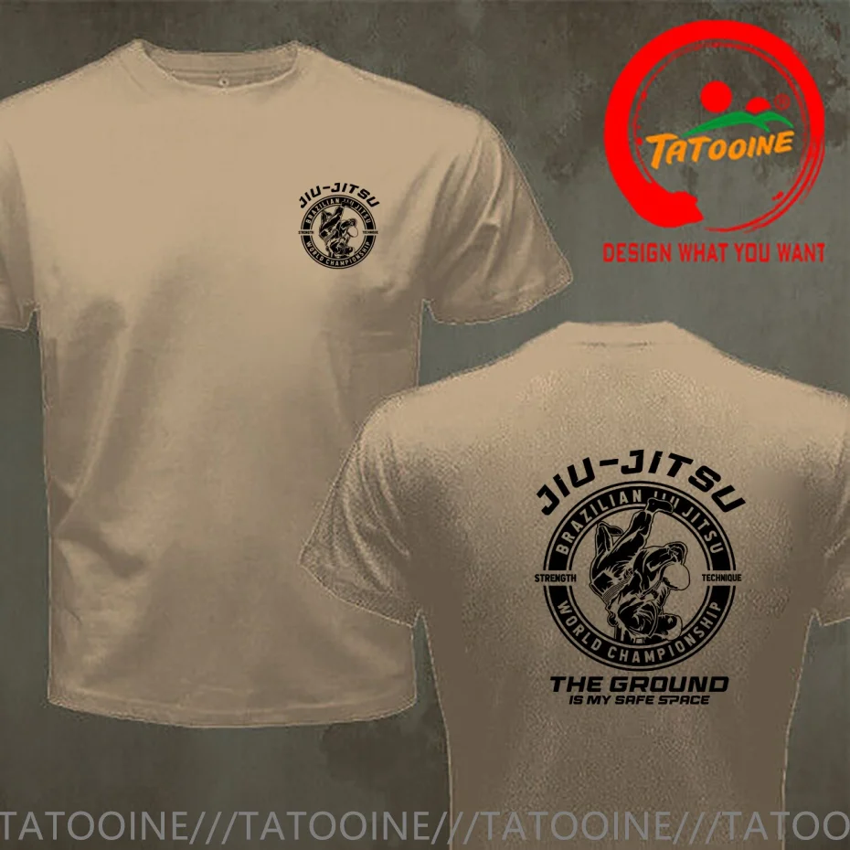 Funny Design Brazilian Jiu-Jitsu BJJ Karate back  Shirt Men Fashion Trendy Casual Clothing Stylish Tops Tee Shirt Leisure Tshirt