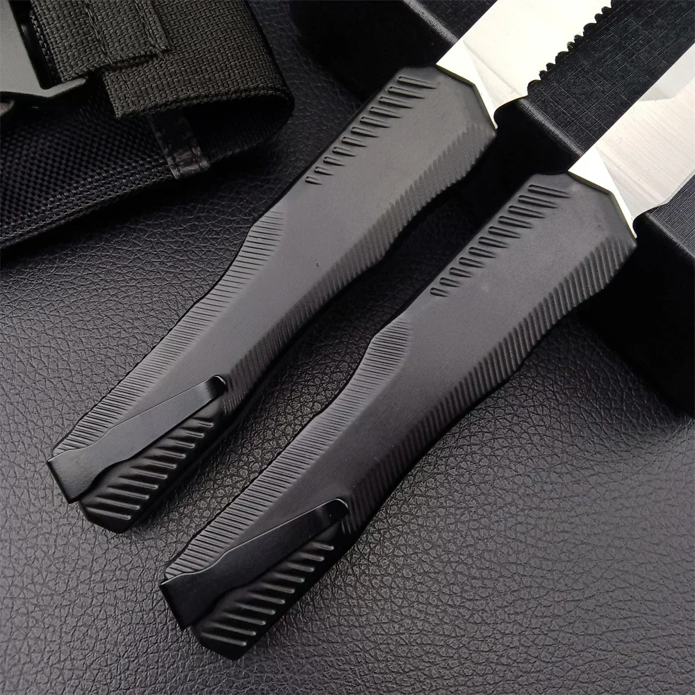 Pocket Livewire 9000 Tactical Knife 440C Full/Serrated Blade Zinc Alloy Handle Outdoor Hunting Knives Camping Safety EDC Tools