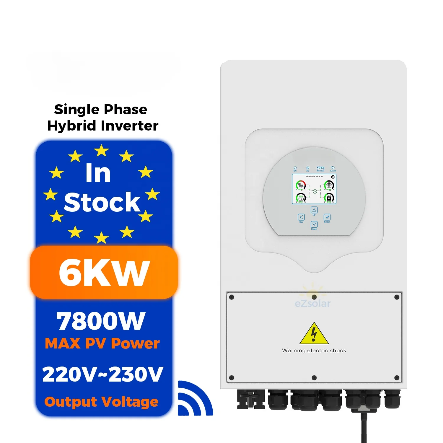 EU Warehouse Deye SUN-6K-SG03LP1-EU Single Phase Hybrid Inverter 6Kw 8kw 10Kw Solar Inverter hybrid wechselrichter