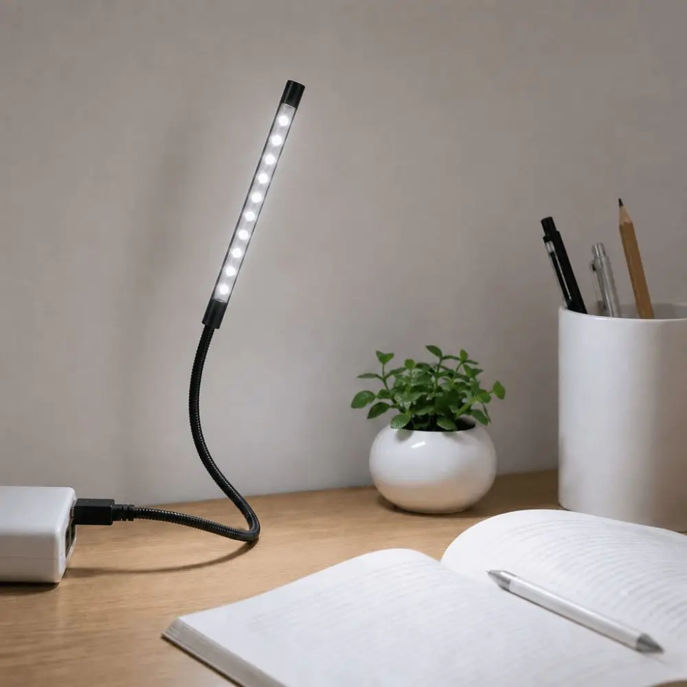 Eye Protection 5V LED Reading Light 10 LEDs Flexible Gooseneck LED Light Mini 1W LED Lamp Laptop