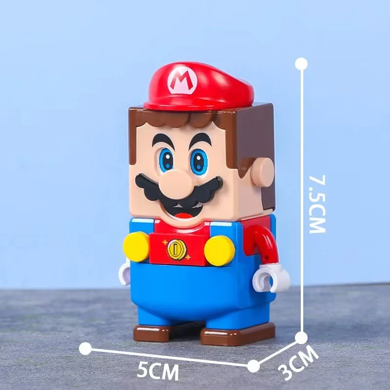 Super Mario Bros Building Blocks Cartoon Character Pikachu Assembled Model building block Dolls Toys Children Gifts toy Figures