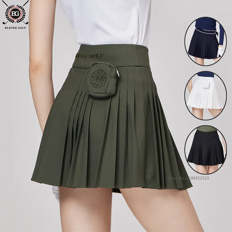 

Новая модная юбка для гольфа BG Fashion: плиссированная юбка с высокой талией, дышащие шорты-юбка А-силуэта с внутренними шортами, женские спортивные кюлоты для тенниса