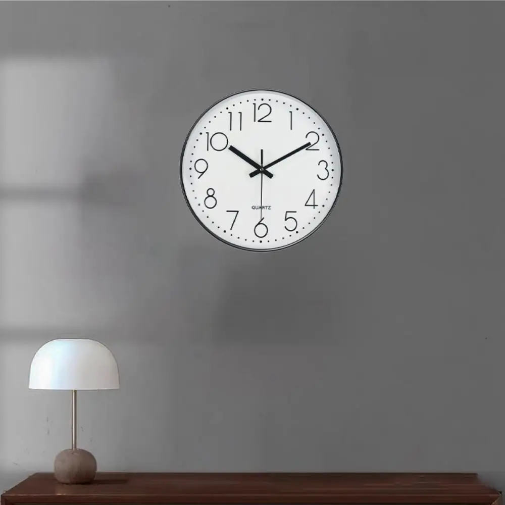 Fashion Silent Nordic Wall Clock Non-Ticking Multi-color Round Hanging Clock Transparent Plastic Wall Electronic Time Porch
