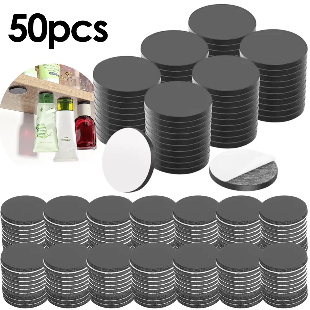 

50PCS Flexible Magnetic Round with Adhesive Backing Rubber Magnet Stickers Magnetic Discs for Crafts Office Fridge DIY Projects