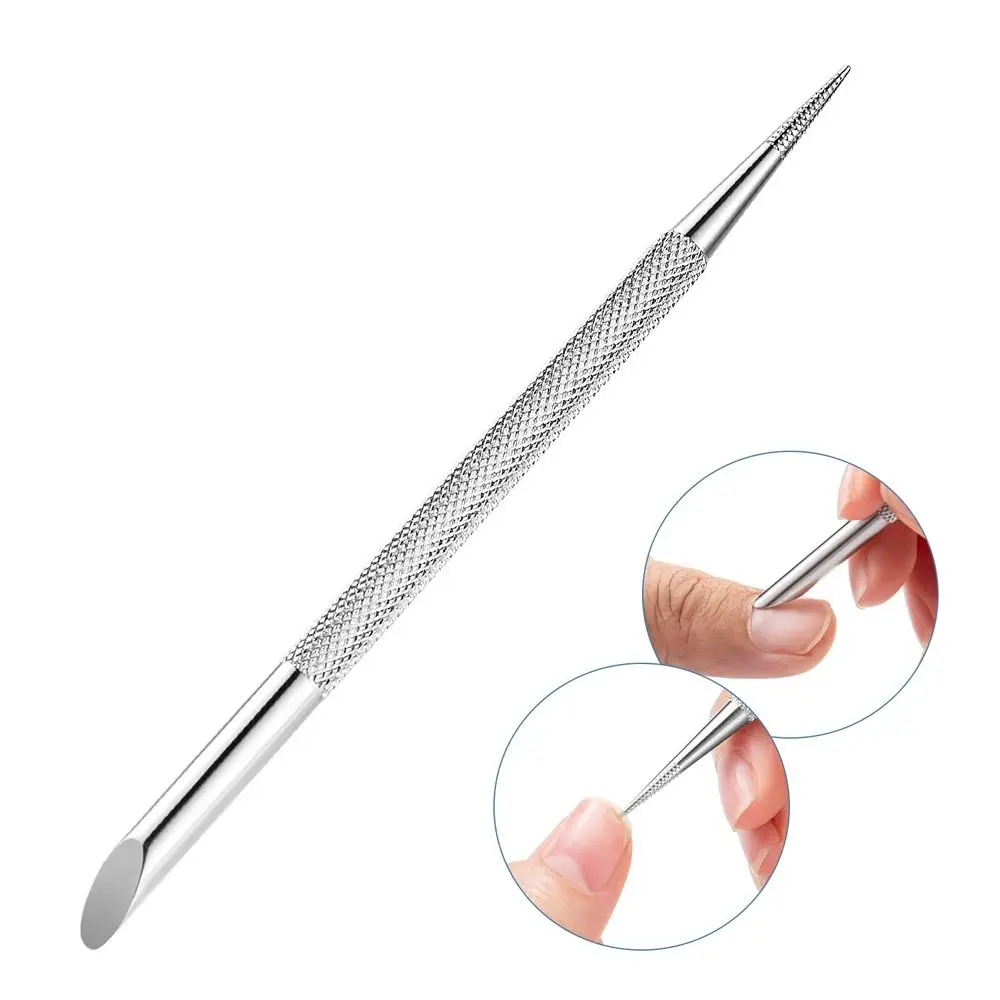 Women Nail Cleaning Tools Double Head Armour Remover Manicure Nail Cuticle Pusher Point Drill Stick Nail File Dead Skin Pusher