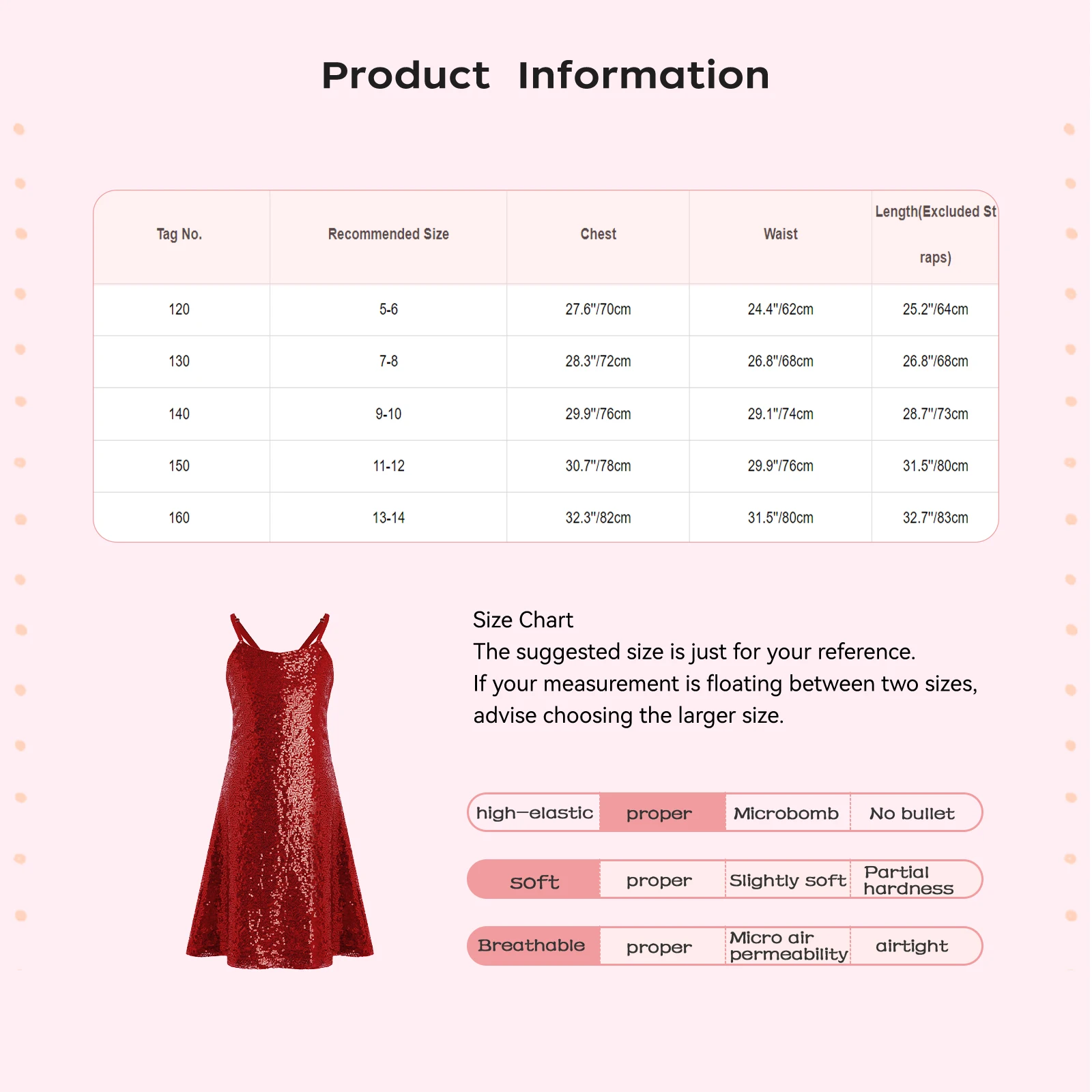 Kids Girls Sparkly Sequins Cami Dress Adjustable Spaghetti Strap Lining Dresses Birthday Party Pageant Prom Dancing Stage Wear view 6