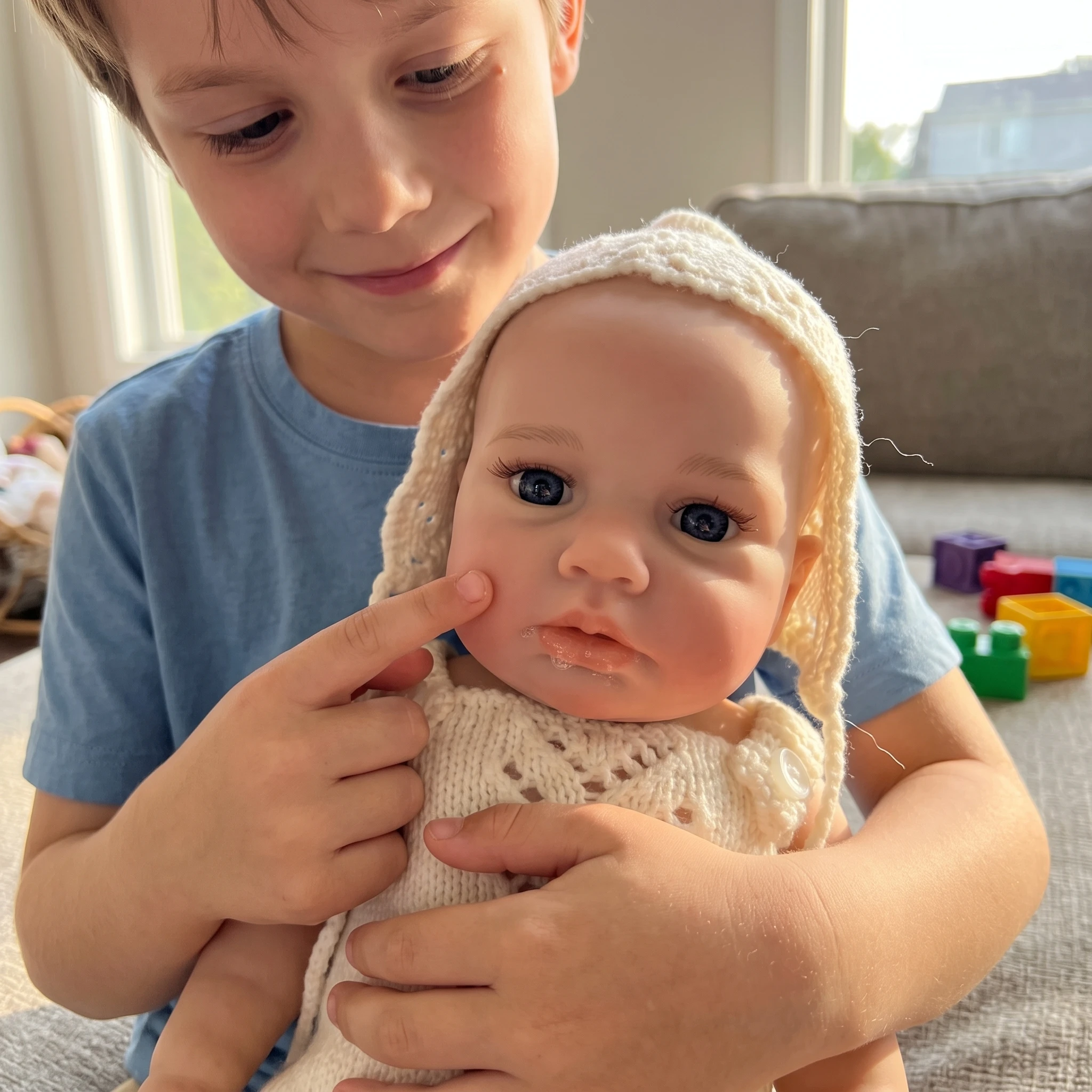 13 Inch Silicone Bebe Reborn Baby Newborn Doll Loulou Awake Handmade Reborn Doll Girls