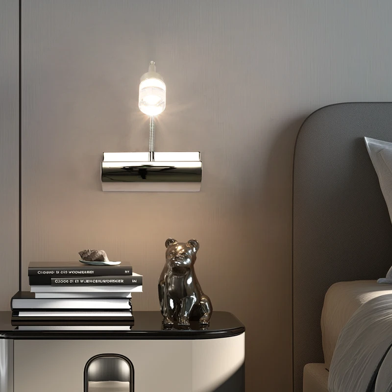 Modern wall lamp Living room TV background  Stainless  Crystal decorative  Bedroom bedside porch LED