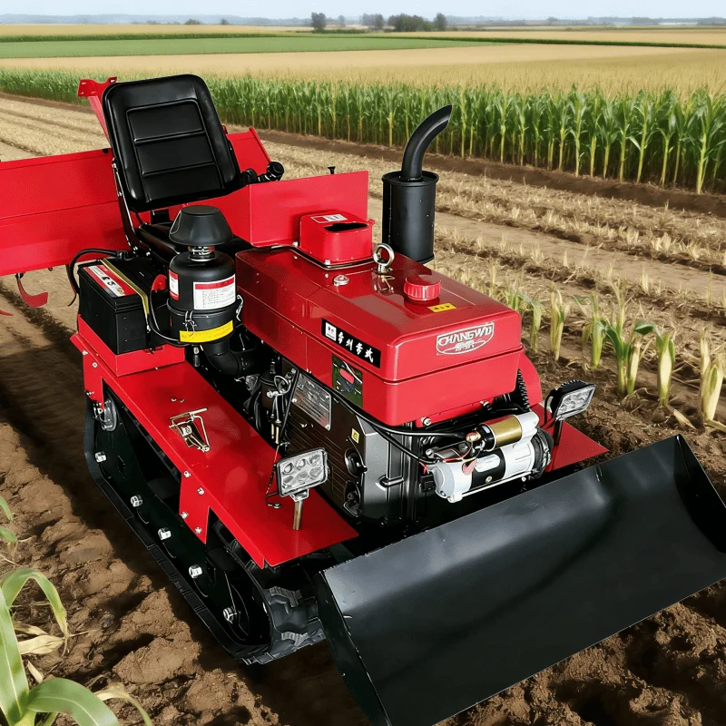 

Customized 25HP Diesel Mini Crawler Rotary Tiller Multifunctional Small Farm Tractor