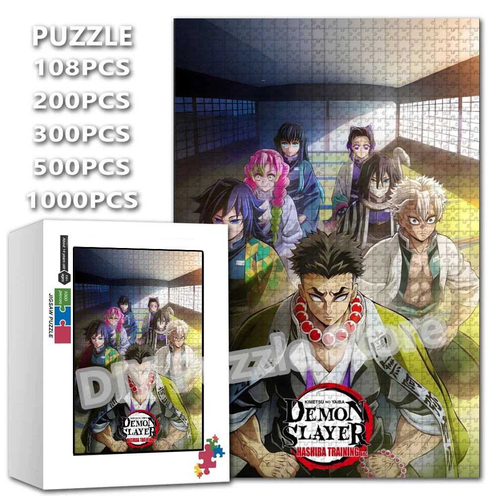 

Пазлы-головоломки DIY с принтом: 108/200/300/500/1000/1500 элементов, персонажи Demon Slayer (Иноске, Хашира, Томиока Гию)