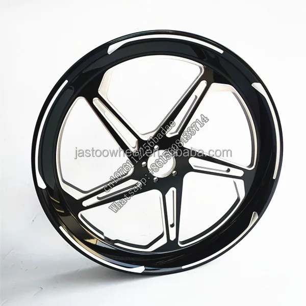 New style forged motorcycle wheel 21inch rims gloss black machined highlights  alloy  