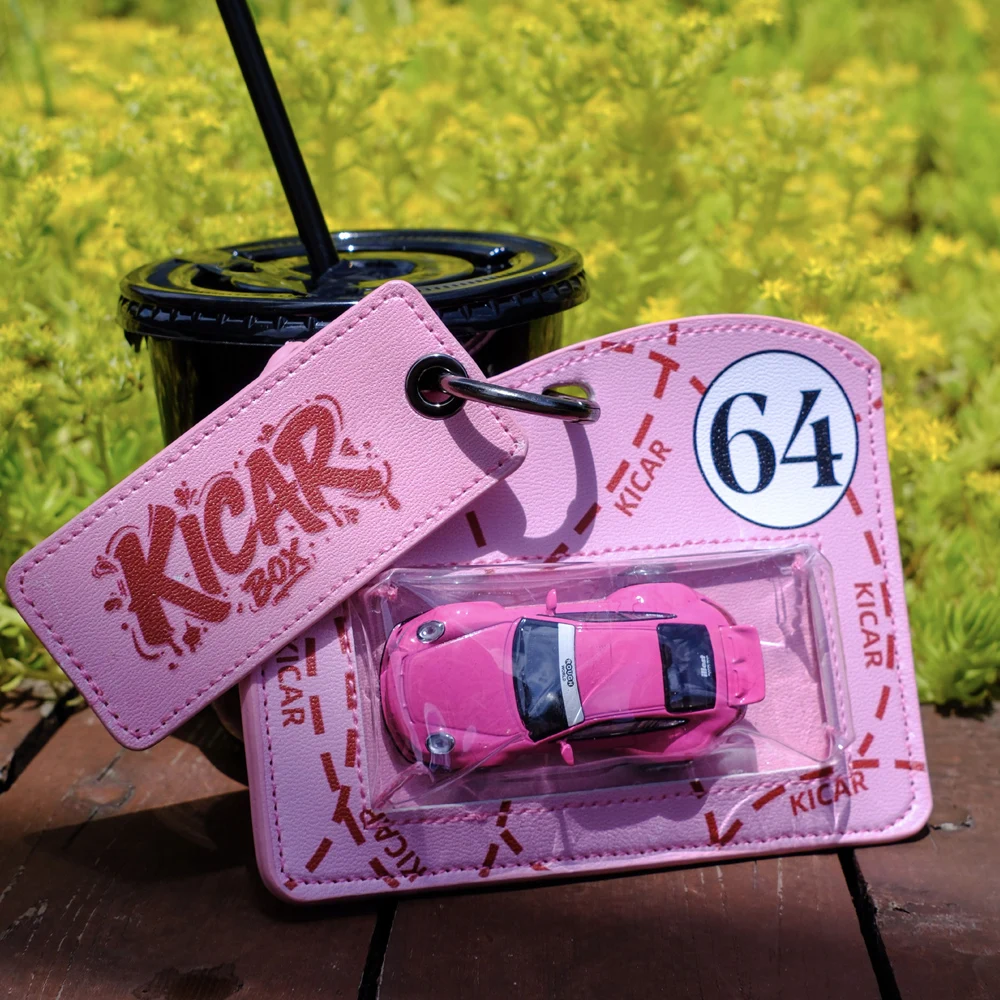 1/64 Diecast Model Car Leather Pendant Toy Keychain Storage Display Bag (Does Not Include Model Car)