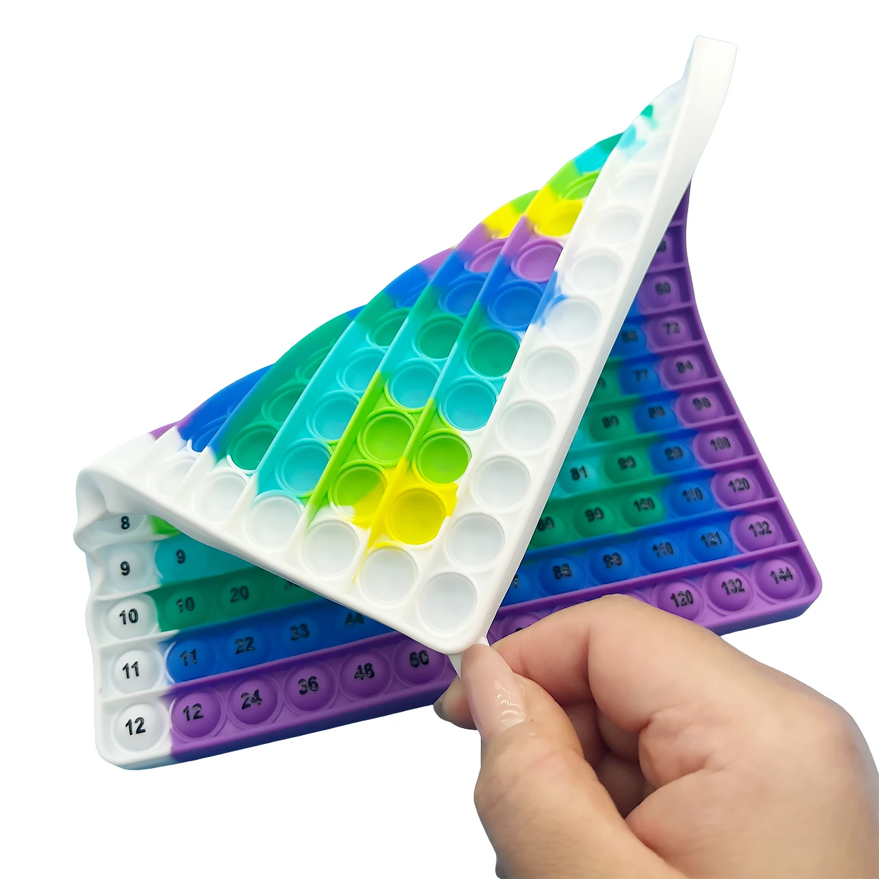 12x12 乗算算数フィジェットトイ、プッシュバブル付き、3歳以上のお子様向けの数学学習練習アクティビティ