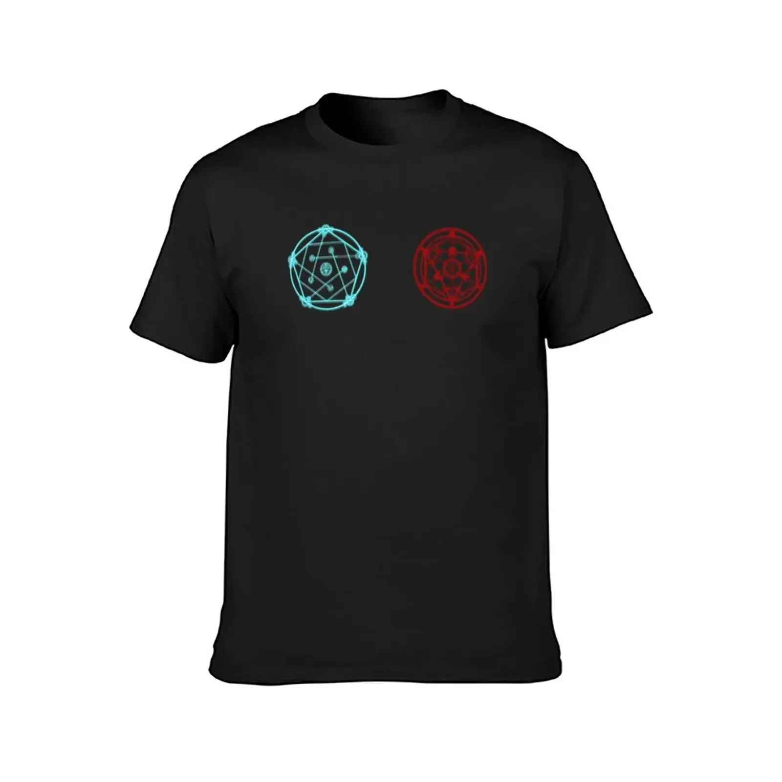 transmutation circle and reverse transmutation circle T-Shirt korean fashion plus size men clothing