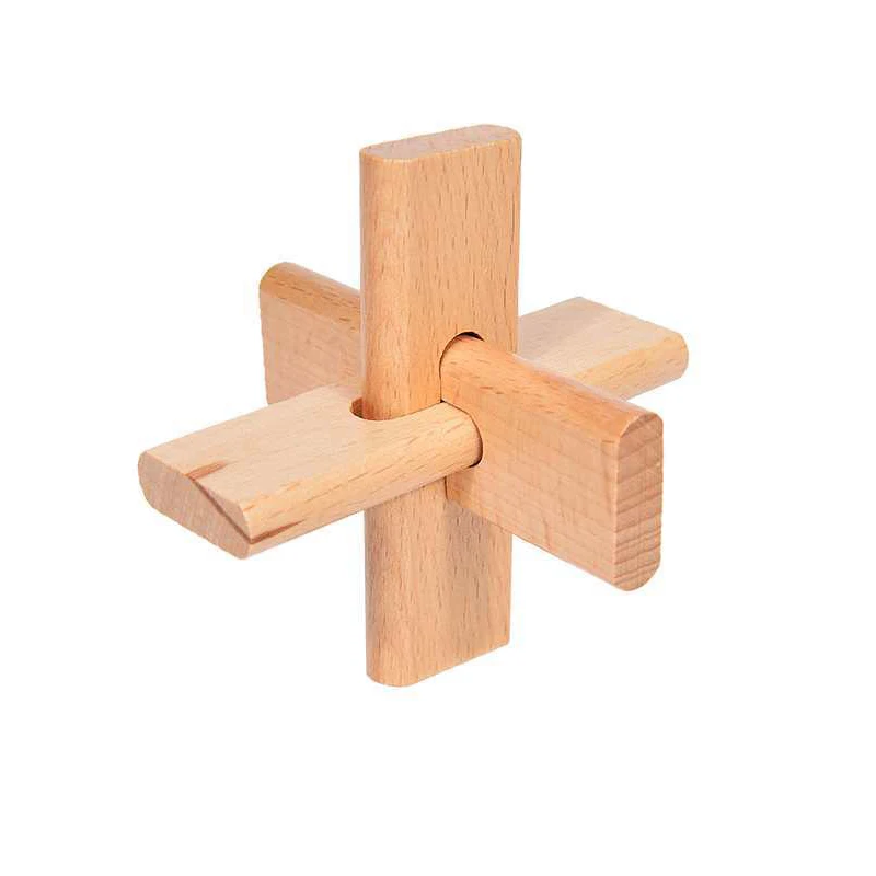 

Classic SanTong Luban Lock Wooden Brain Teaser Puzzles Kids Boys Girls Unique Gifts Unlock Interlocking Educarional Toys