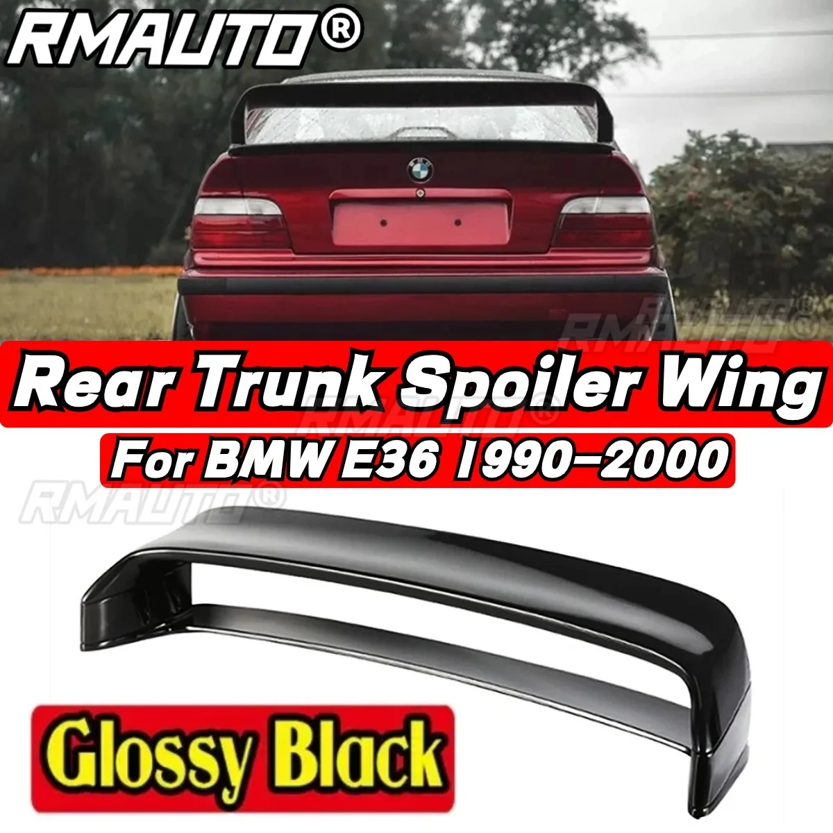 

For BMW 3 Series E36 1990-2000 Rear Wing Body Kit Car Rear Trunk Spoiler Car Accessories Rear Trunk Wing Exterior Part