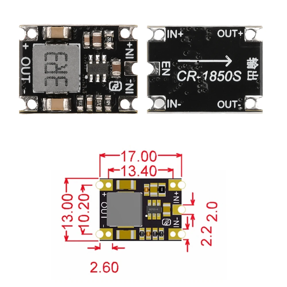 DC-DCバックパワーモジュール,電圧安定化,降圧,6.5-16v〜3.3v,5v