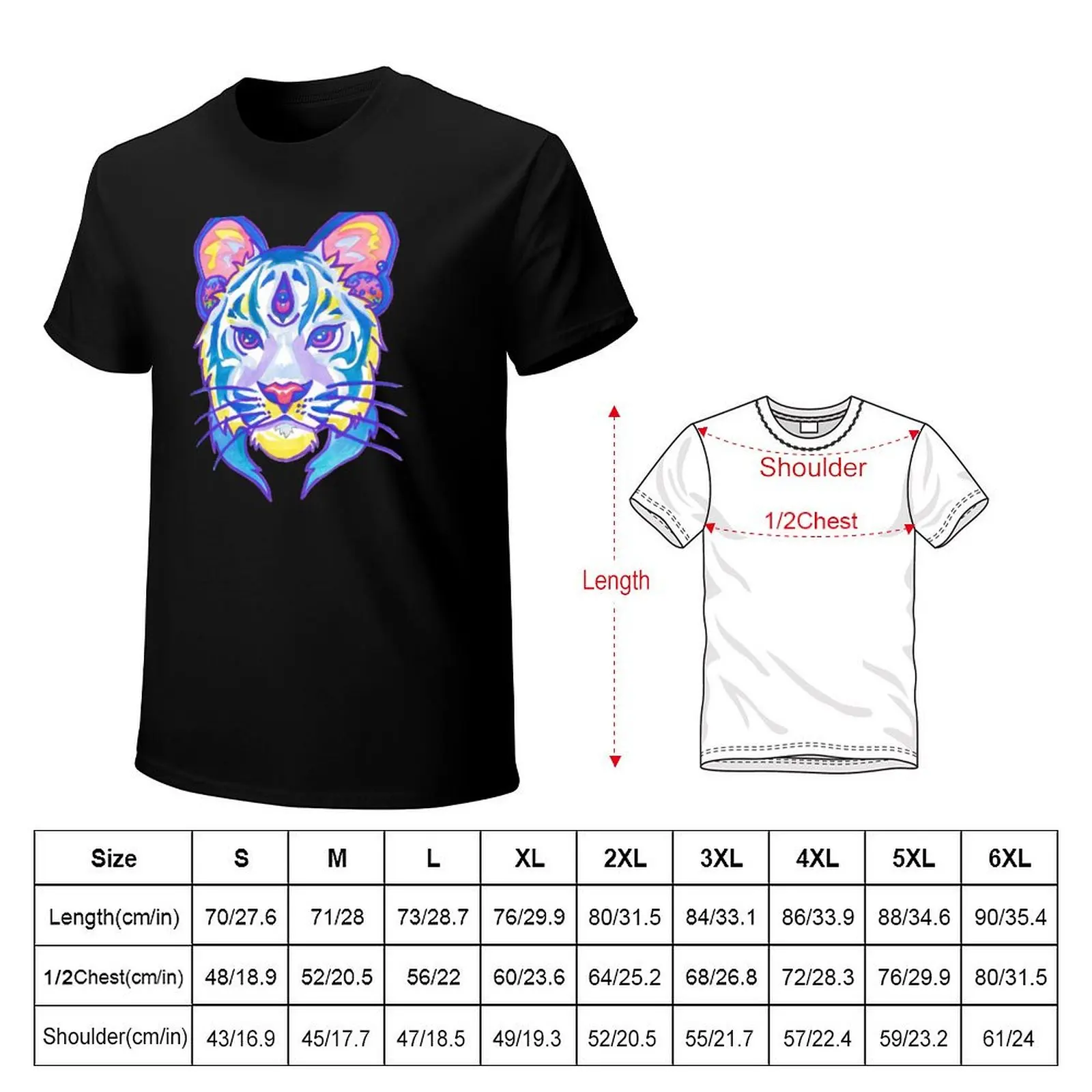 Clairvoyant Pastel Tiger T-Shirt blanks kawaii clothes cheap stuff customizeds men clothings