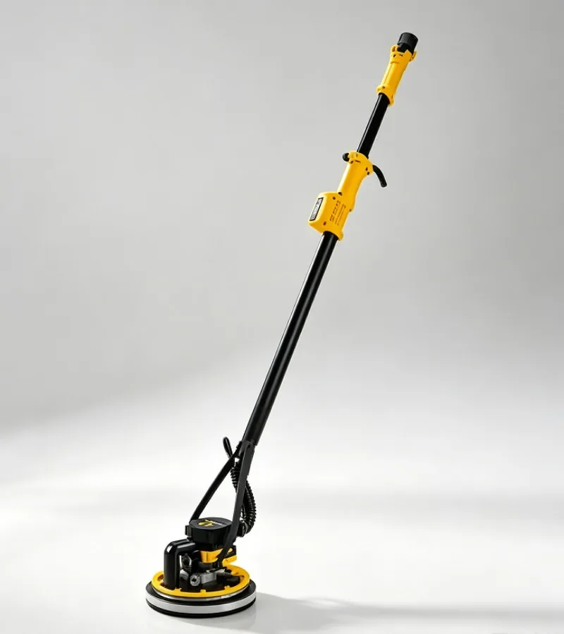 Self-Vacuuming Drywall Sander Variable Speed, 1390W Wall Grinding Machine with Long Handle Telescopic Pole & LED