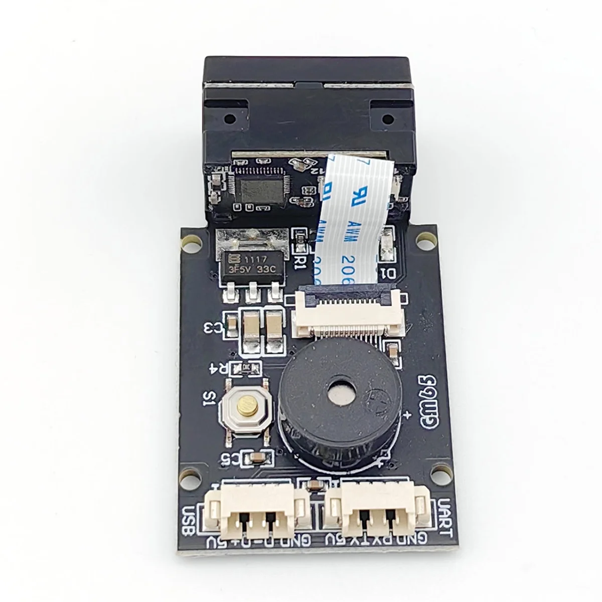 2025+ New GM65 USB Wired Barcode Scanner 1D 2D Bar Code Reader QR Code Reader Module CMOS Buzzer for Reminding with Cable UART