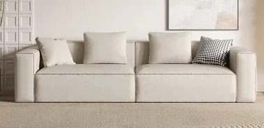 

Modern simple no-wash technology cloth Italian in-line floor sofa