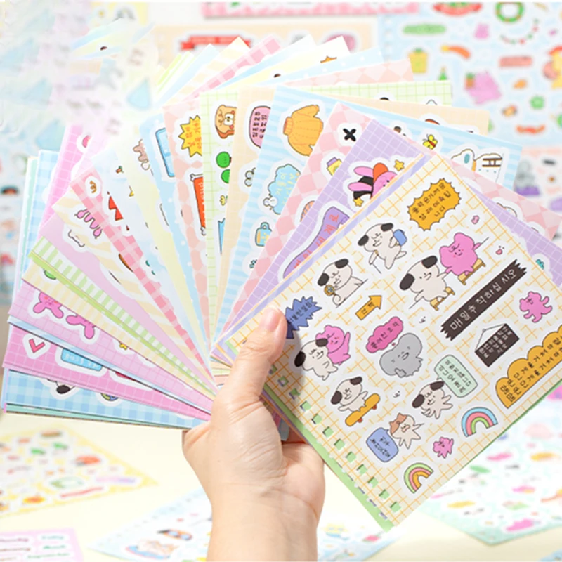 Mr. Paper, Dopamine Colored Cartoon Cute Stickers for Small Animals, Scrapbook, Phone Case, Water Cup, Diary Decoration Stickers