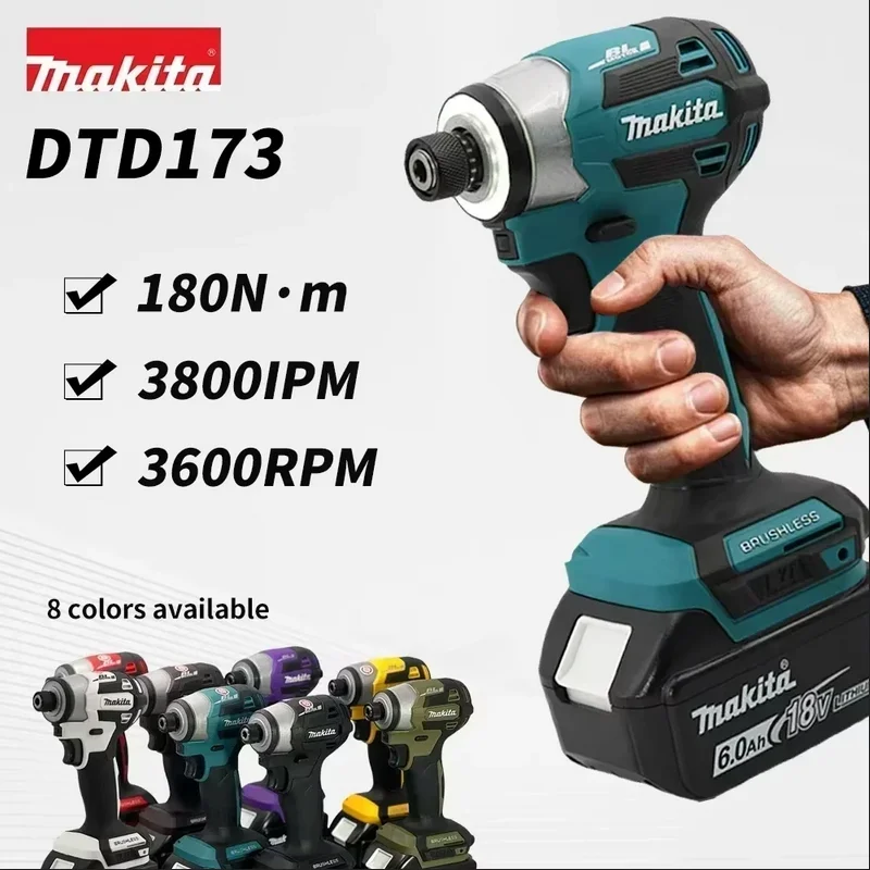 

Makita DTD173 Brushless Impact Screwdriver Rechargeable Screwdriver Drilling Machine Cordless Power Tool