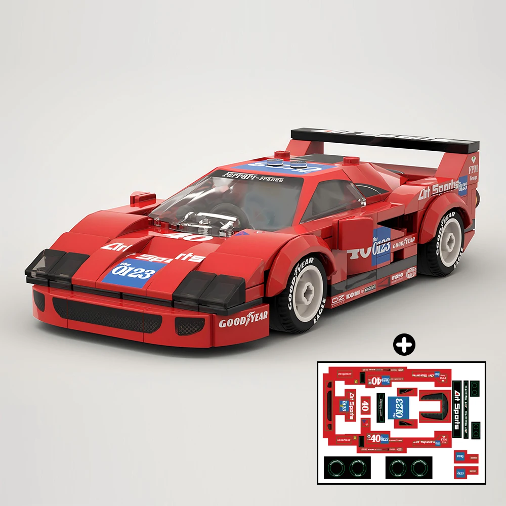 MOC-Blocos De Construção De Modelo De Carro Esportivo Definido Para Crianças, Speed Champions 1990, IMSA, Campeonato, Cidade, Brinquedo, Presente De Natal, 187Pcs