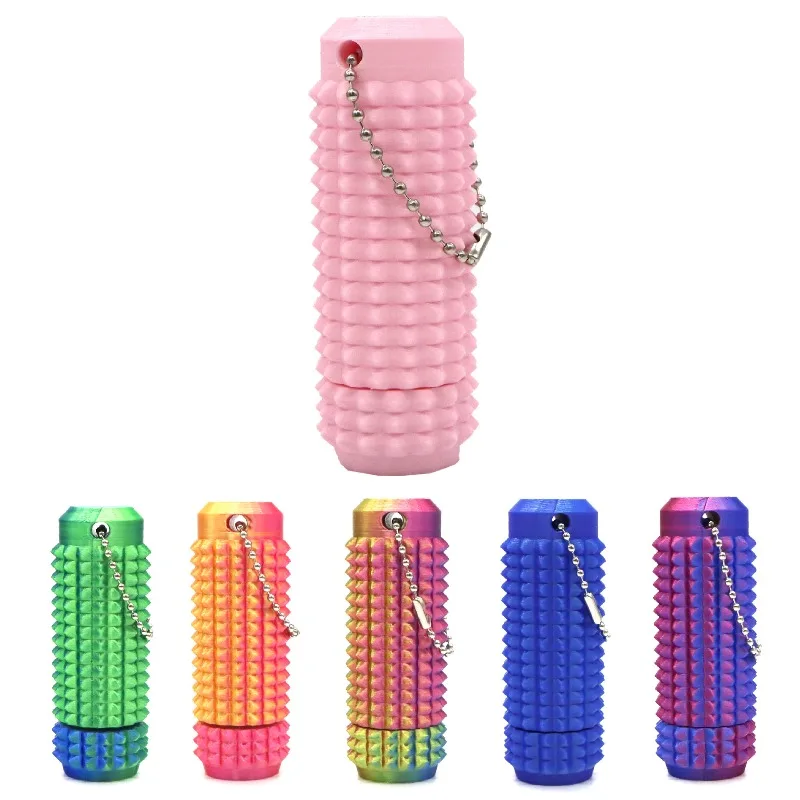 "Porta-chave sensorial tátil |   Brinquedo de alívio de ansiedade sem BPA com aderência espetada, ferramenta portátil de alívio de estresse para mesa de escritório "