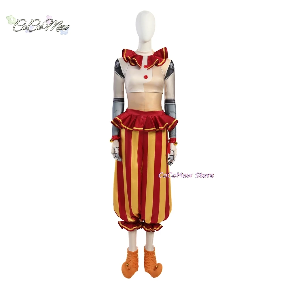 Sun Moon Clown Freddy Cosplay Costume Adult Women Shirt Pants Suits Children Girls Halloween Carnival Disguise Party Costume