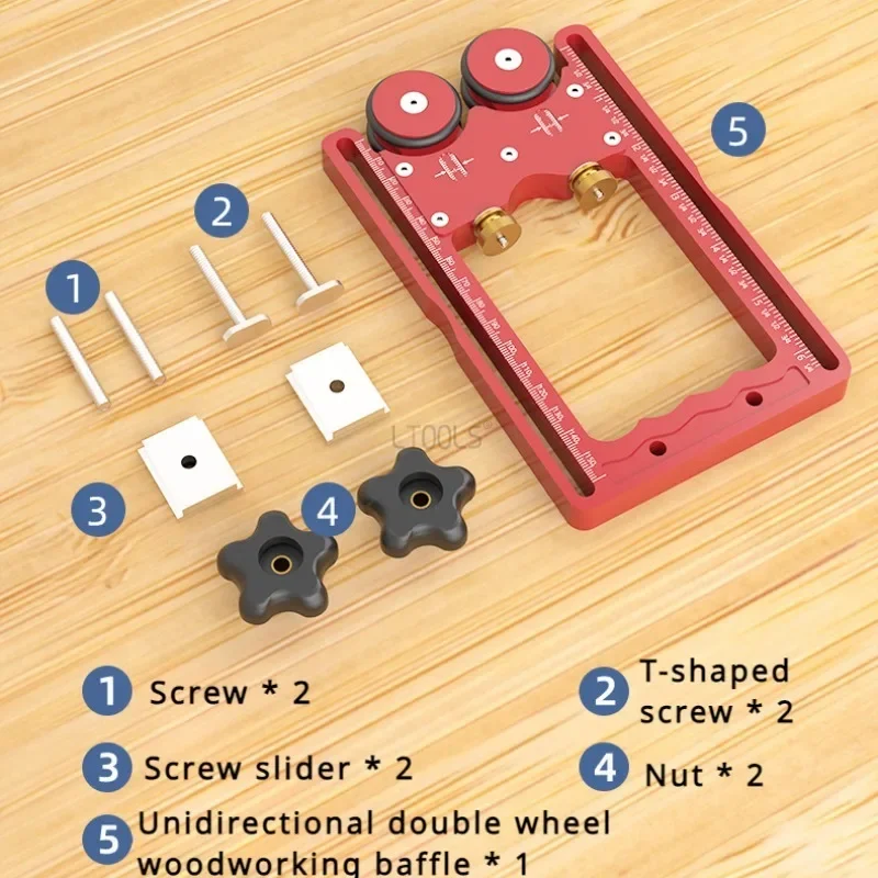 Adjustable Bearing Roller Feather Board Carpentry 18-180mm Table Saw Jig Aluminum Feather Loc Board Anti Rebound Safety Feeder