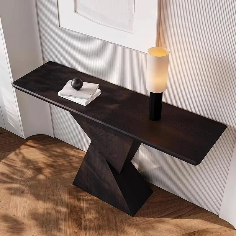 Modern design living room furniture solid wood hotel entrance table simple