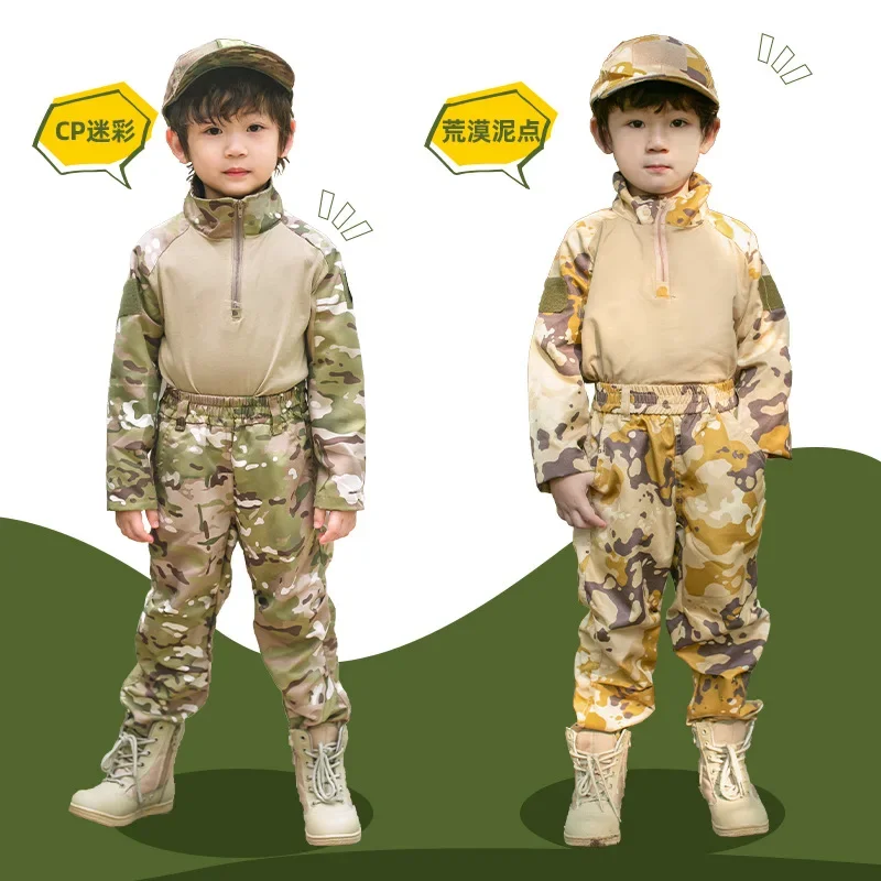 Kids Military Uniforms Camouflage Tactical Combat Shirt Pants Multicam Special Forces Army Clothing Tatico Tops Airsoft Clothes