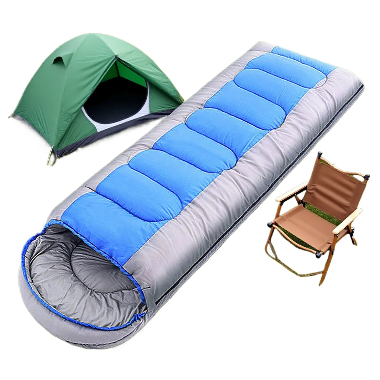 Adult outdoor sleeping bag spring, autumn and winter double ultra-light widened camping sleeping bag lunch break travel camping