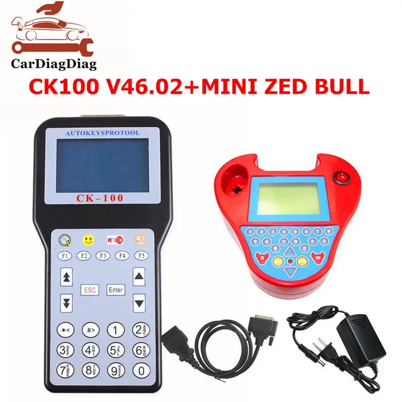 CK100 Auto Key Programmer CK-100 V99.99 V46.02 and Mini zed bull OBD2 Diagnostic Tool Car Fault Reader CK 100 Code Scanner Tool