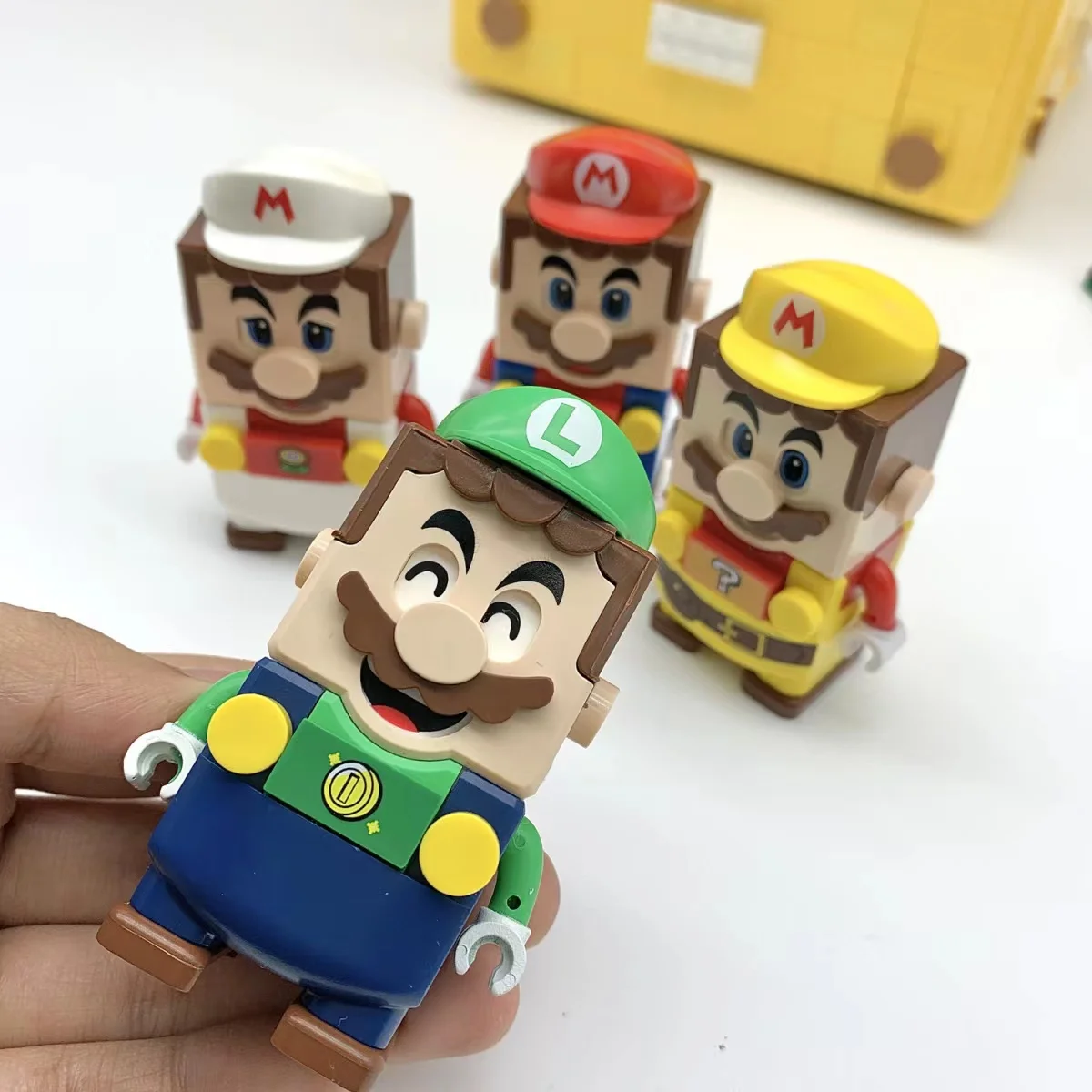 4 sztuk/partia Super Ma Bros bez funkcji elektronicznej figurki Model klocki klocki zestawy zabawki dla dzieci prezent