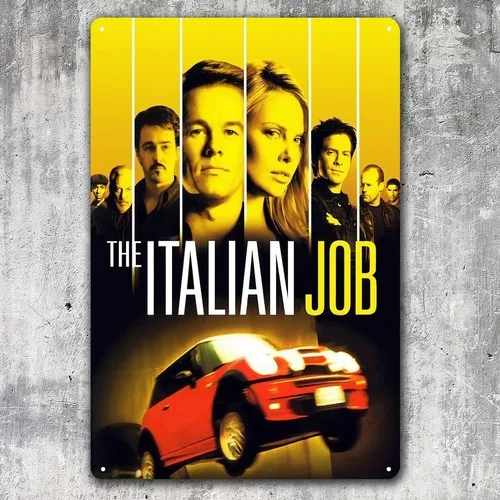 The Italian Job Movie Metal Poster -  Collectable Tin Sign  -aluminum