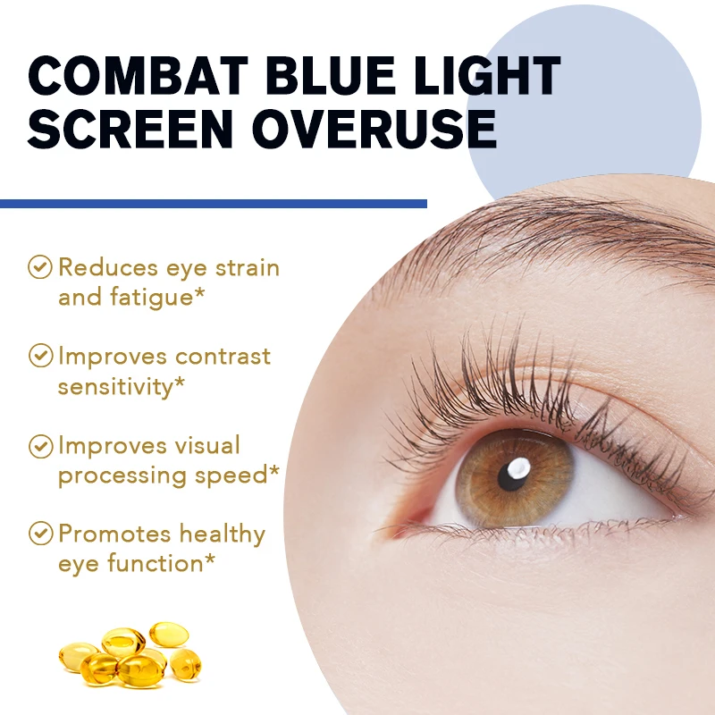 Eye health supplements containing lutein and zeaxanthin help improve healthy vision, relieve eye fatigue and combat myopia