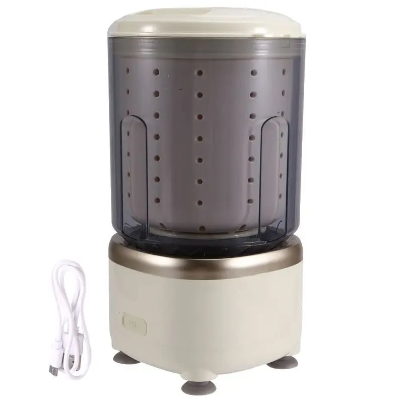 【OFF SHELF】No-Need Assembly USB Charging Portable Mini Automatic Washing Machine Can Dehydrate, No Plug Required