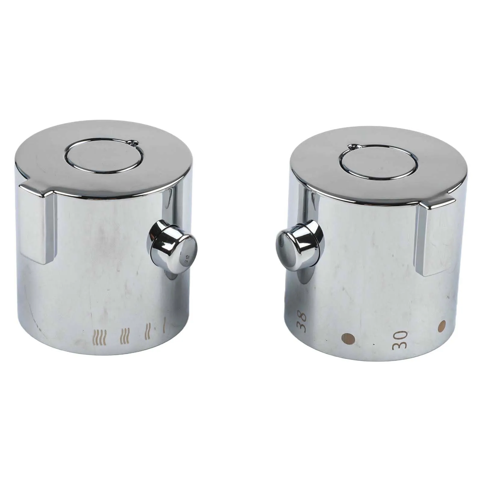 Replacement Shower Control Handle Pair with Thermostatic Temperature Indications Suitable for SMA Bath Mixer Valve
