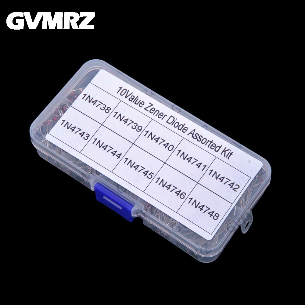 10Value Zener Diode Assorted kit 1N4738 1N4739 1N4740 1N4741 1N4742 1N4743 N4744 1N4745 1N4746 1N4748 Each 20PCS