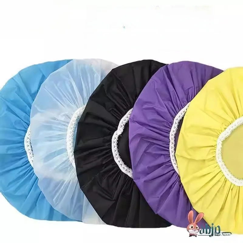 

New Pure Color Plastic Bath Cap Single Layer Dustproof Home Practical Bath Cap Kitchen Oil e Cap Waterproof Fabric