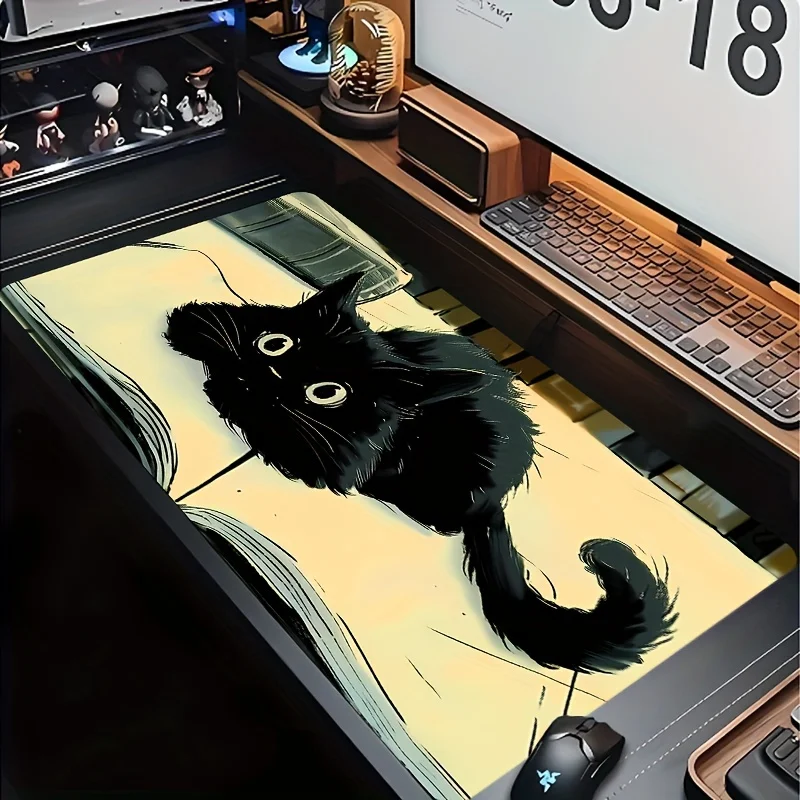 

Cat series mouse pad XXL large rubber non-slip game pad desktop aesthetic decorative mats entertainment office universal 90x40cm