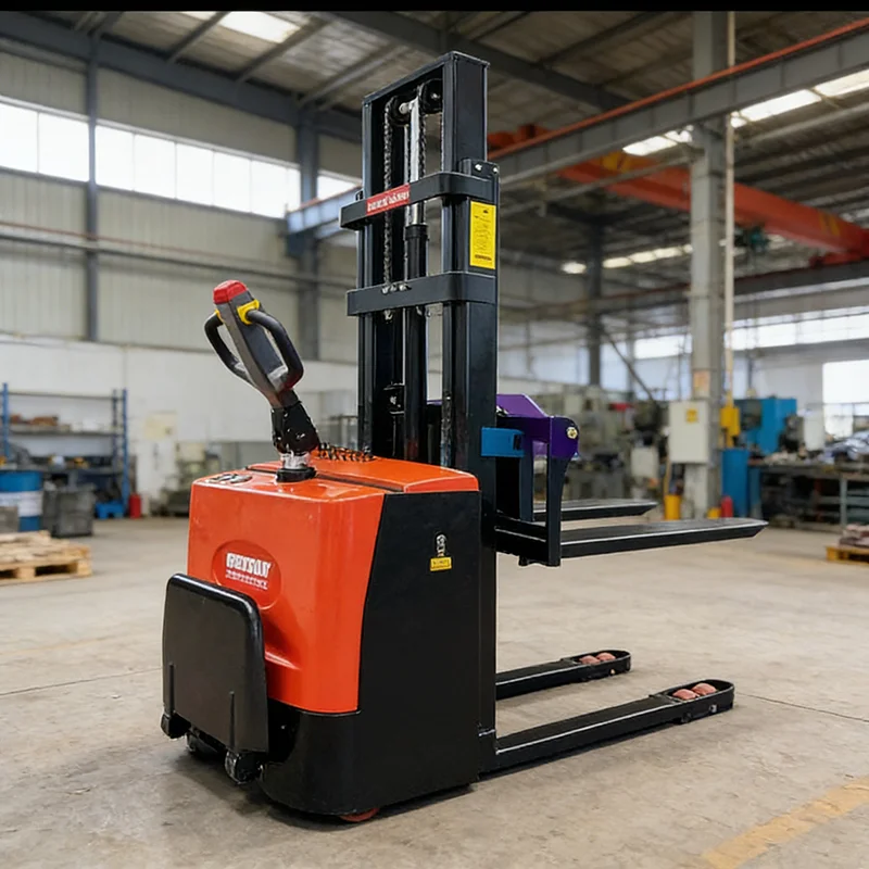 Ride On Counterbalance Electric Stacker 1.5 Ton with 3 Stage Mast and Free Lift Cylinder