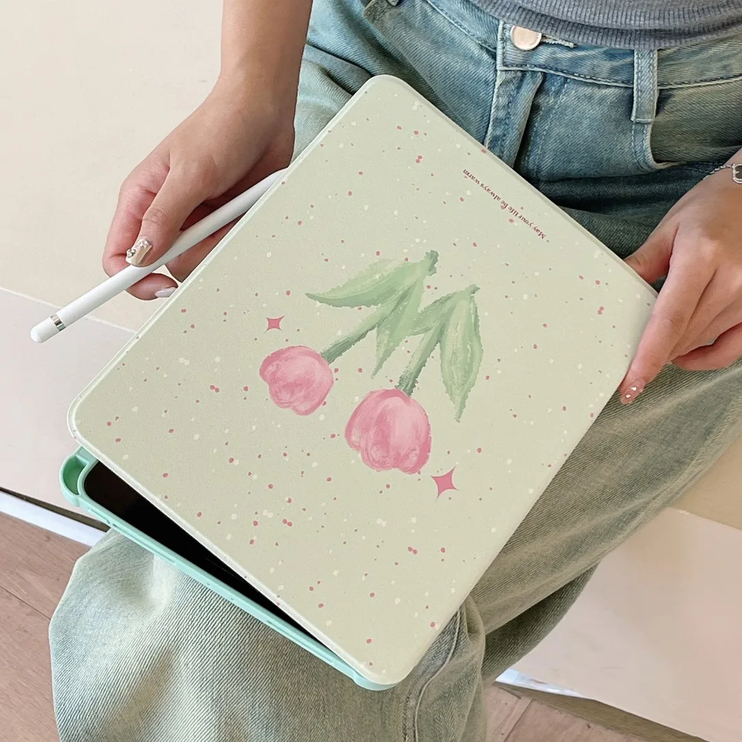 360° Rotation With Pencil Holder Funda for New iPad 10.2 5th Generation 10.9 iPad Pro 11 9.7 8 9th Air3 pro10.5 10th Tulip Case